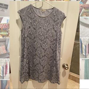 Silver/grey lace dress